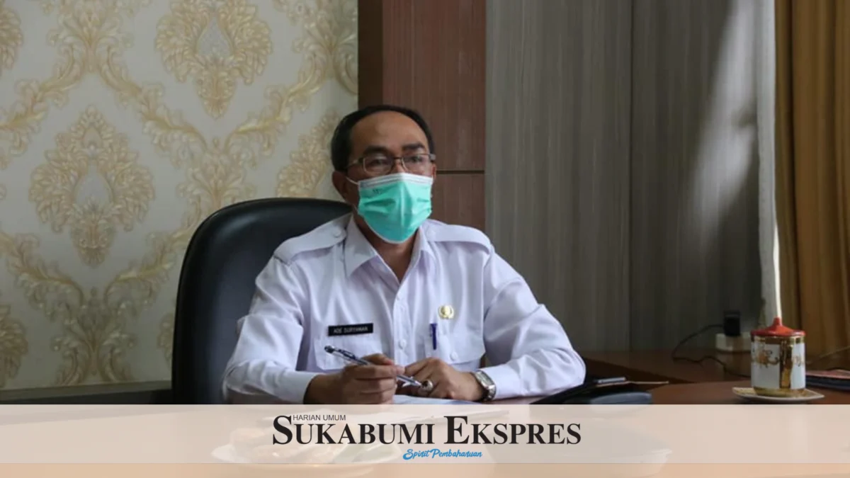 Sekda Kabupaten Sukabumi, Ade Suryaman ketika memberikan keterangan tentang penilaian SPIP