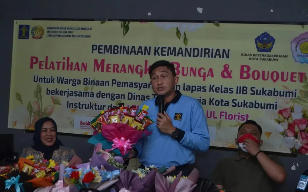 Lapas Sukabumi Asah Keahlian WBP Buat Bouquet Bunga, Ini Hasilnya? 