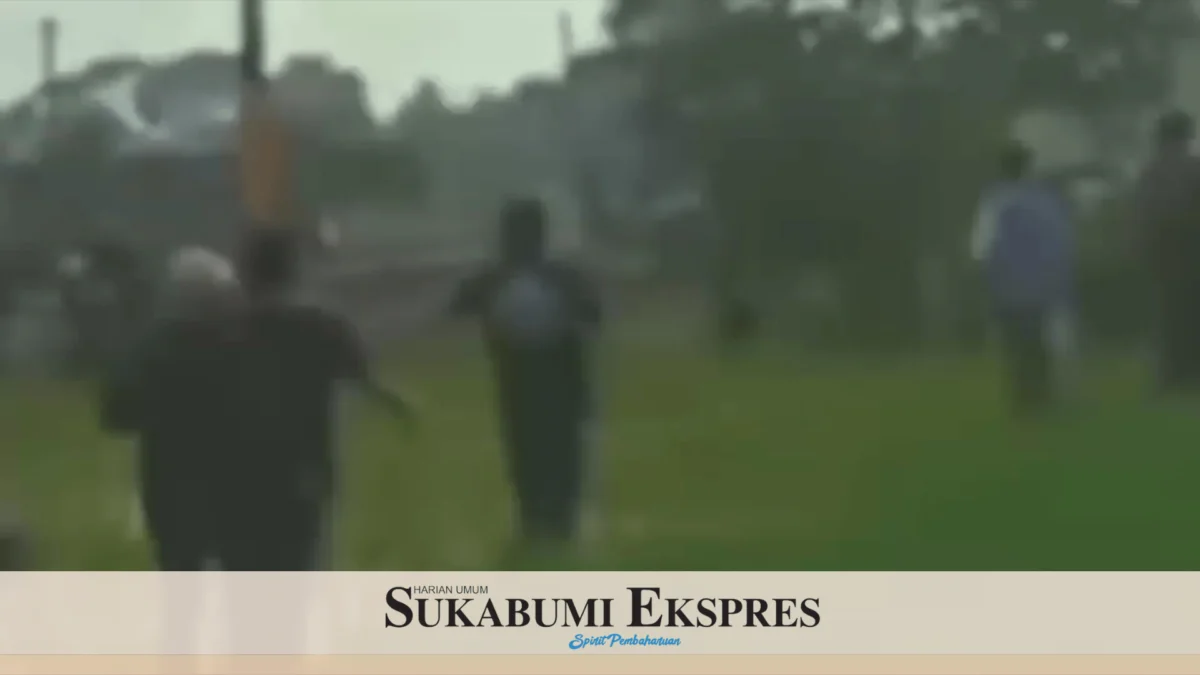 Diduga Membuat Konten, Video Aksi Tawuran Pelajar di Rel Kereta Api Cisaat Sukabumi