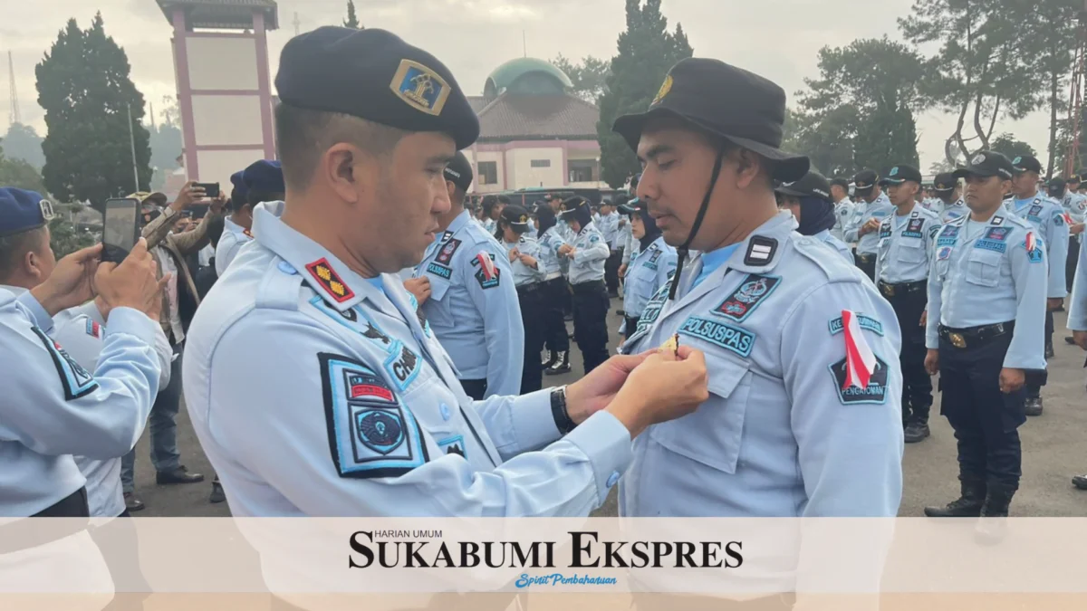 Usai Mengikuti Pendidikan 16 Petugas Pengamanan Lapas Sukabumi di Anugerahi Bravet Tangguh