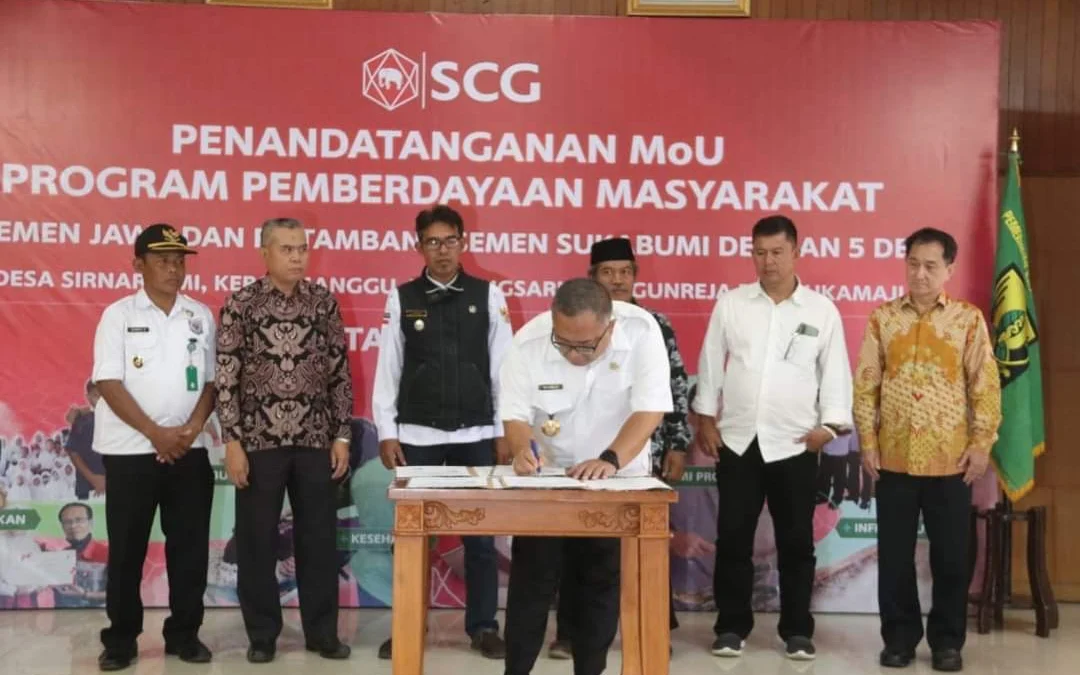Lima Desa Teken MoU dengan PT. Semen Jawa dan Tambang Semen Sukabumi