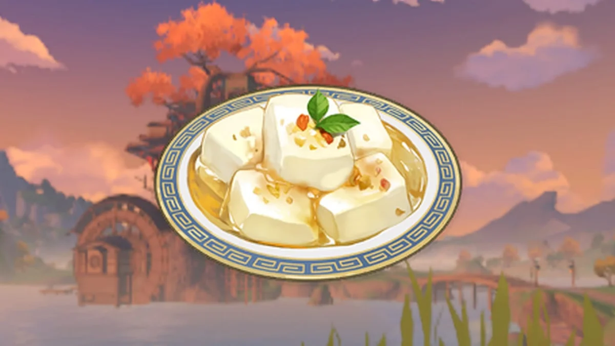 Ilustrasi Almond Tofu di game Genshin Impact
