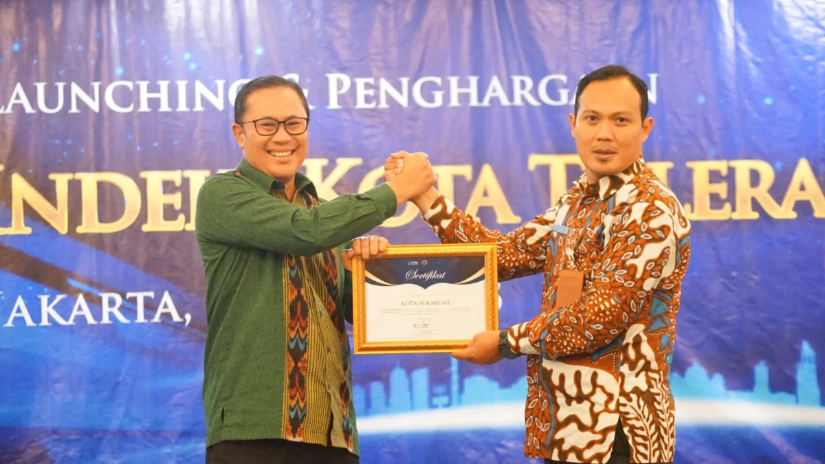 Kota Sukabumi Raih Penghargaan Kota Toleran se-Indonesia