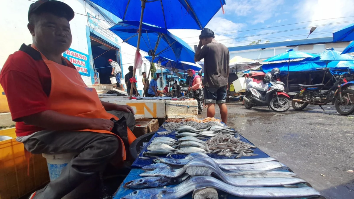 Pedagang Ikan Laut di Palabuhanratu Laris