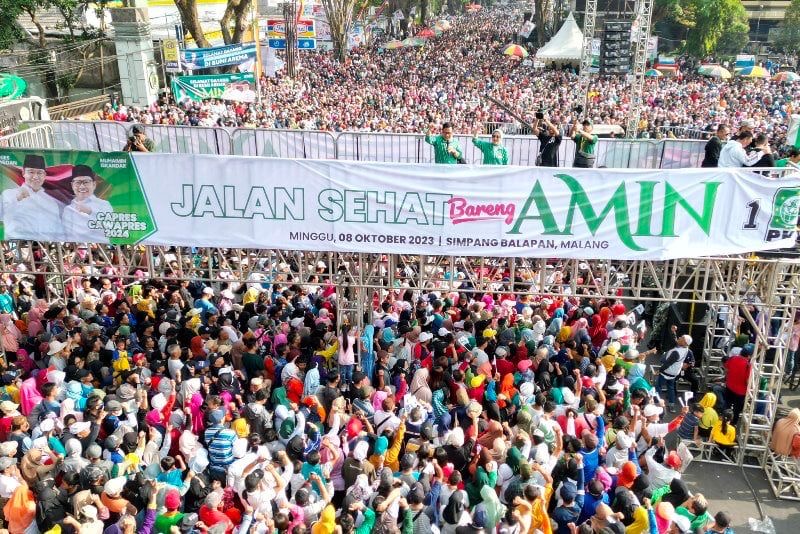 Survei Elektabilitas AMIN Masih 27 Persen di Bawah Ganjar dan Prabowo