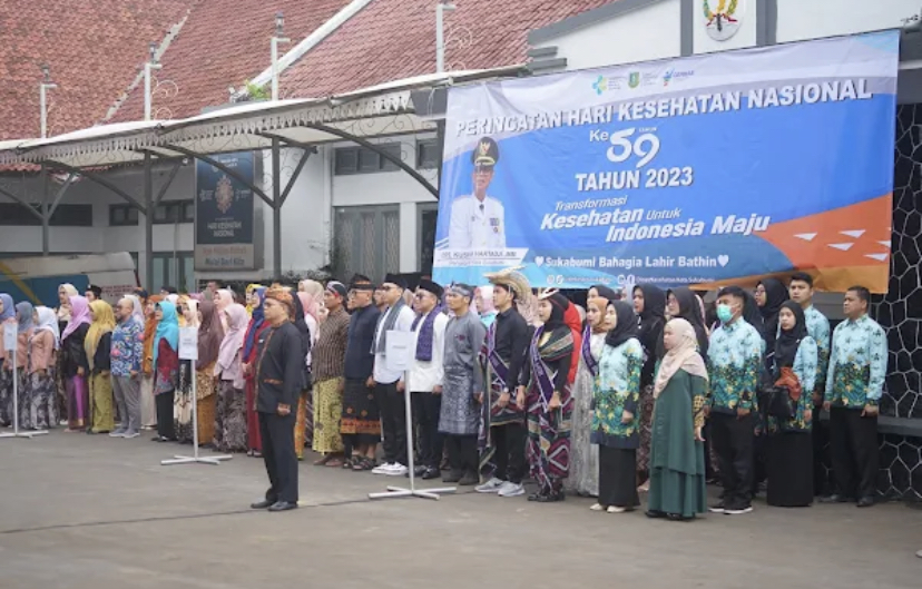 Apel Peringatan HKN ke-59 Digelar di Halaman Kantor Dinkes Kota Sukabumi