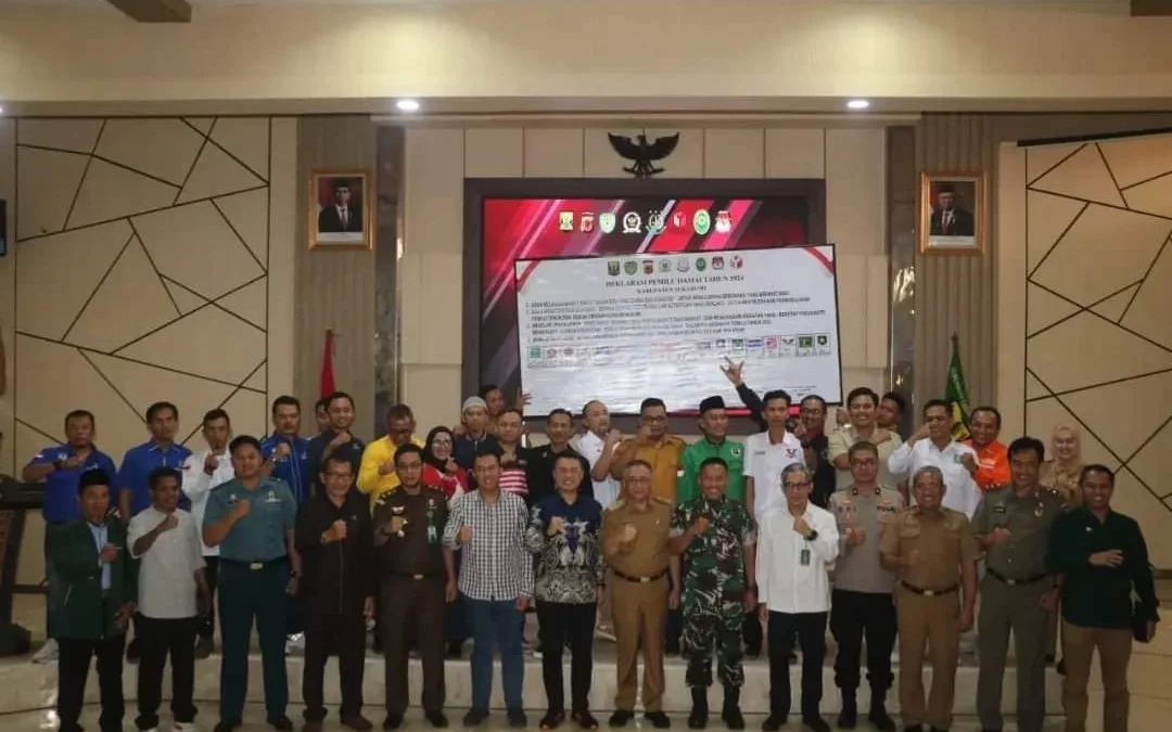 Forkopimda Kabupaten Sukabumi Gelar Deklarasi Damai Pemilu 2024