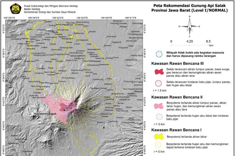 PVMBG Catat Peningkatan Gempa Tektonik Lokal di Gunung Salak