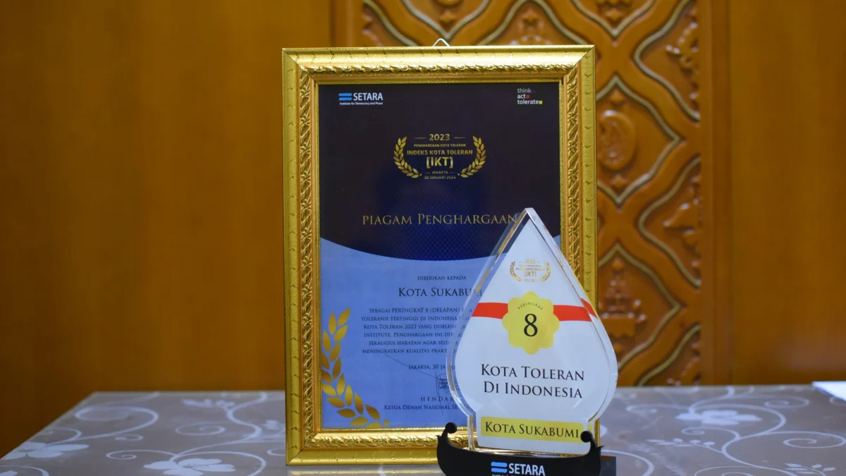 Pemkot Sukabumi Raih Penghargaan Indeks Kota Toleran