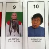 Foto lucu Komeng di surat suara DPD pada Pemilu 2024