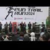 Bupati Sukabumi, Marwan Hamami kegiatan Fun Trail Run 2004 Goalpara Tea Park, Minggu (25/02).