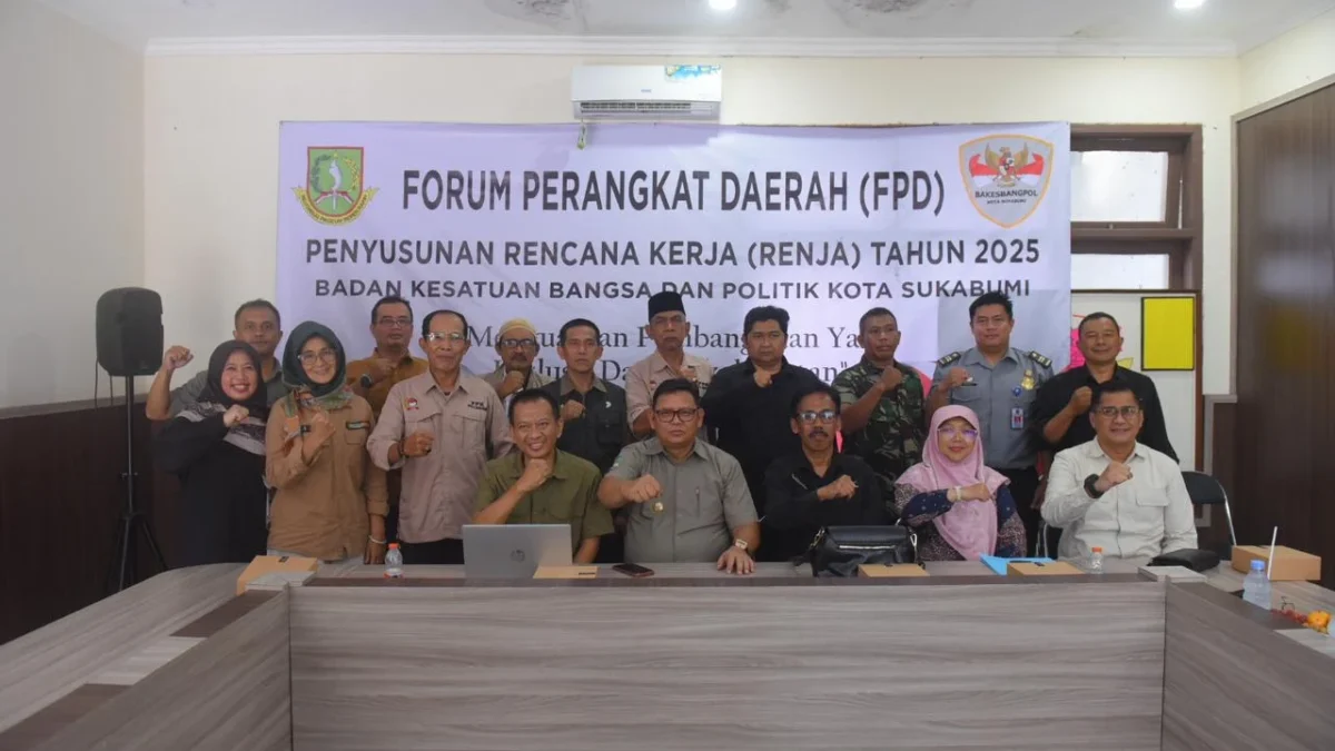 Pj Wali Kota Sukabumi Kusmana Hartadji menghadiri forum perangkat daerah Badan Kesatuan Bangsa dan Politik (Ke