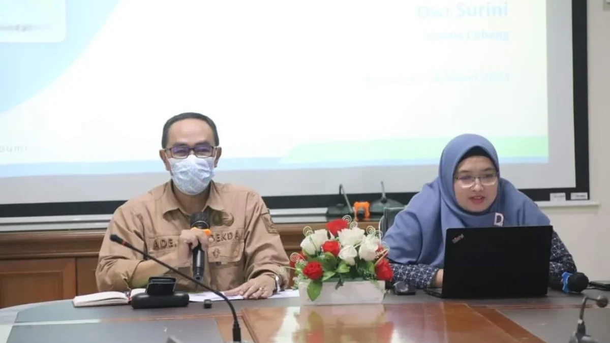 Sekda Kabupaten Sukabumi, Ade Suryaman saat menggelar pertemuan dengan BPJS Kesehatan