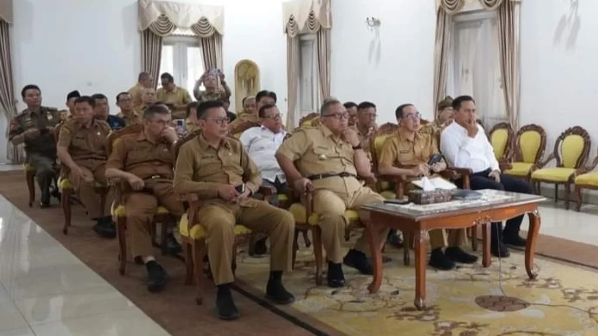 Bupati Sukabumi, Marwan Hamami mengikuti rakor yang dipimpin Inspektur Jenderal Kemendagri