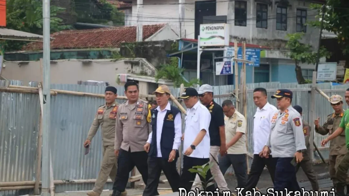 Sekda Kabupaten Sukabumi, Ade Suryaman didampingi kepala Perangkat Daerah terkait beserta Forkopimcam
