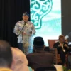 Ketua DPRD Kabupaten Sukabumi, Yudha saat memberi sambutan