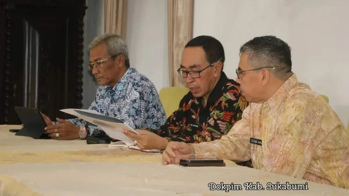 Sekda Kabupaten Sukabumi, Ade Suryaman menerima kunjungan dari Tim dari BPK RI