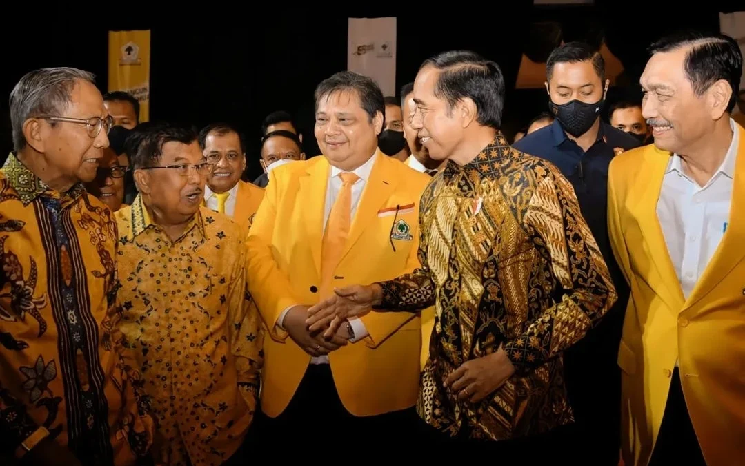 Presiden RI, Joko Widodo saat menghadiri HUT Golkar