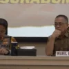 Wakil Bupati Sukabumi Iyos Somantri didampingi Kapolres Sukabumi saat Rakor Lintas sektoral